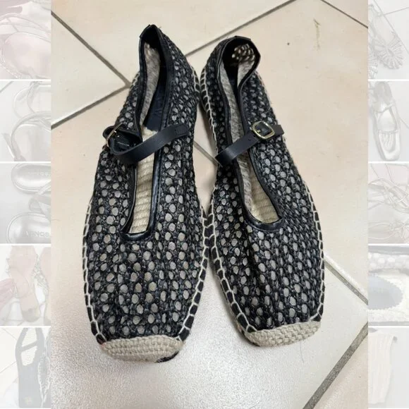 BRAND NEW J. Crew woven Mary Jane espadrille flats in faux raffia in Size 10 - Picture 4 of 9